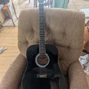 Stagg Black Handmade Western Guitar